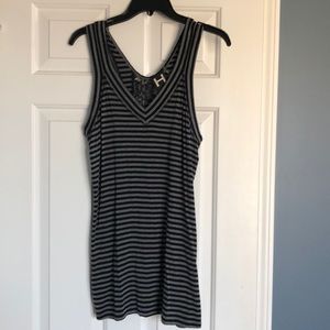 Black and grey stripe tank top